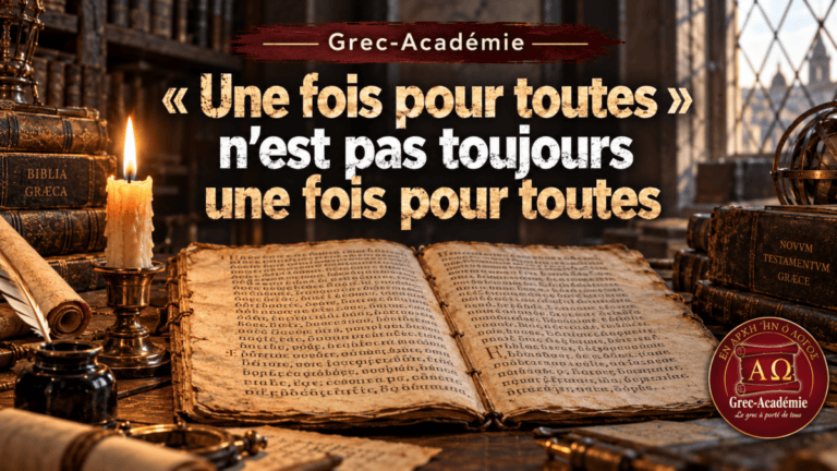Une fois pour toutes ne veut pas toujours dire une fois pour toute